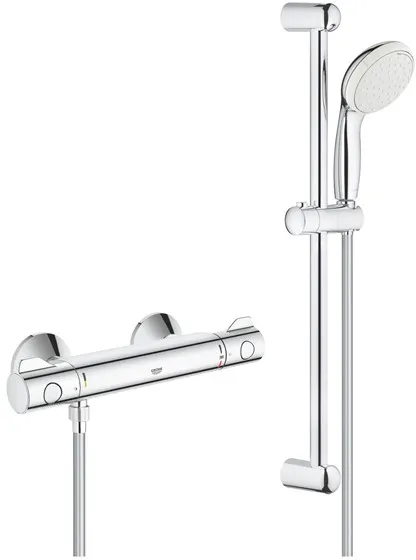 Σετ ντους Grohe Tempesta II με μπαταρία ντους Grohtherm 800, χρώμιο
