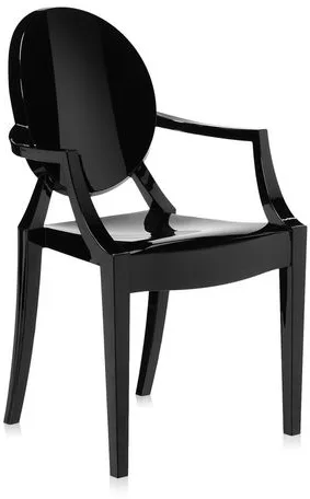 Kartell Lou Lou Ghost καρέκλα τραπεζαρίας - Παιδική - Μαύρη