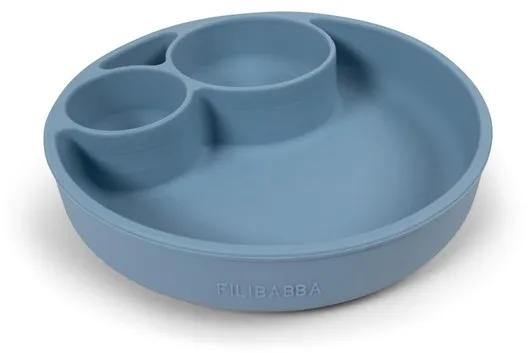 Filibabba Σιλικονούχο χωρισμένο πιάτο - Powder Blue