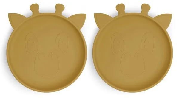 Nuuroo Akila πιάτο σιλικόνης 2-pack - Dusty Tellow