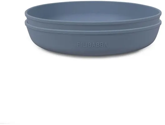 Filibabba Πιάτο σιλικόνης 2-pack - Powder blue