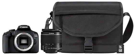 Canon EOS 2000D 18-55mm IS II + SB130 Τσάντα + 16GB Κάρτα SD