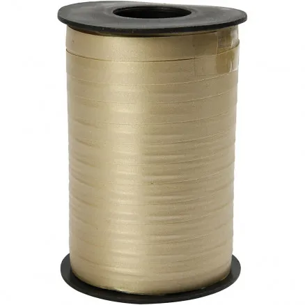 Κορδέλα δώρου, χρυσή, Π: 10 mm, ματ, 250 μ/ 1 ρολ.
