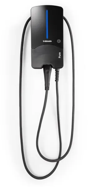 Webasto Pure Σταθμός φόρτισης 11 kW Type 2 Black Edition με καλώδιο 7 m - Ενσωματωμένος διακόπτης διαρροής ρεύματος Type B