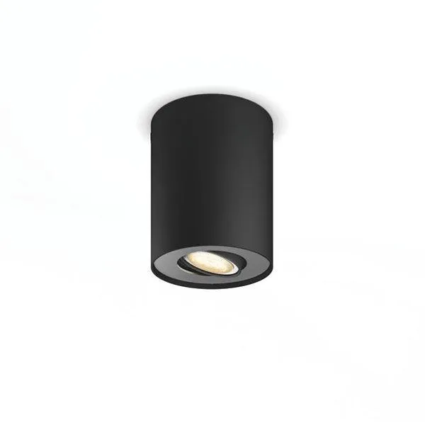 Philips Hue Pillar Μονό Σποτ Μαύρο συμπ. Dimmer