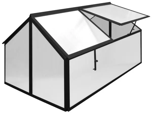 Μίνι μαύρο θερμοκήπιο με 4 ανοίγματα 120x80x67cm