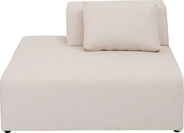 KARE DESIGN Infinity Ottoman Semi Elements Cream Left -μονάδα - κρεμ χρώματος πολυεστέρας και πολυπροπυλένιο