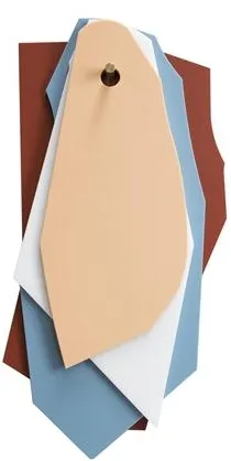 Valerie Objects Επιφάνεια κοπής/Κρεμάστρα Καφέ/Μπλε/Λευκό/Ροζ