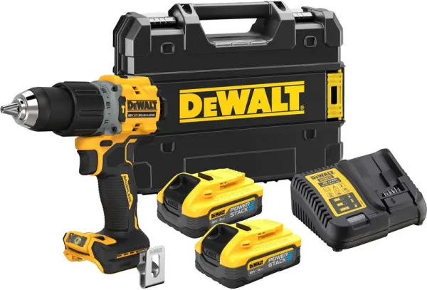 DeWalt 18V XR ασύρματο κρουστικό δράπανο χωρίς ψήκτρες - 2 x Powerstack 5Ah μπαταρίες