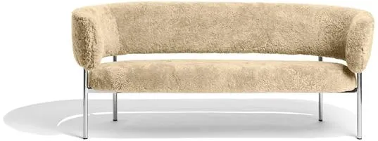 Møbel Copenhagen Font Καναπές Sheepskin Honey/Γυαλισμένο Ατσάλινο Πλαίσιο